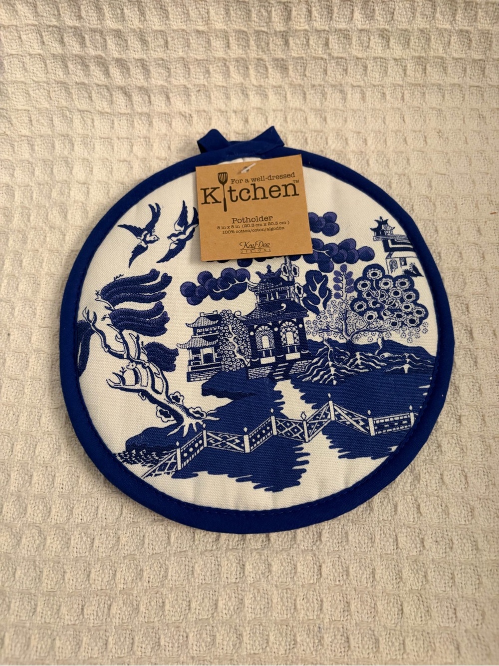 Kay Dee Designs For A Well Dressed Kitchen Blue Willow Pot Holder & Oven Mitt - Picture 2 of 8